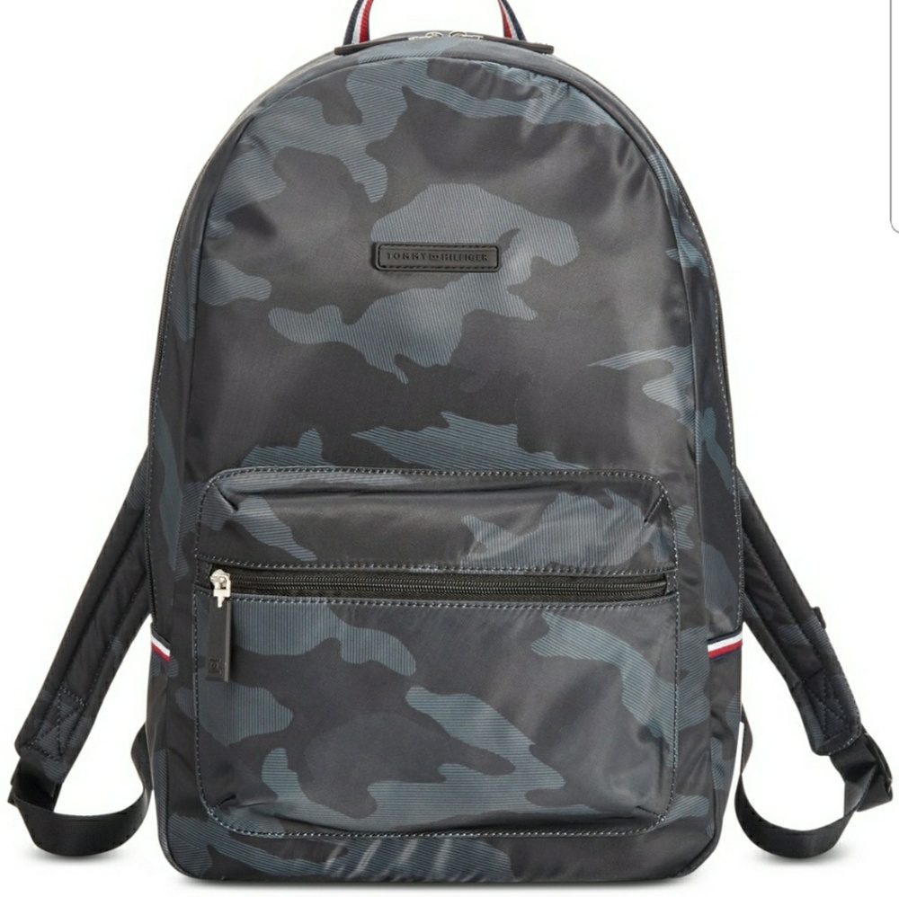 Tommy Hilfiger Black and Blue Camo Back Pack